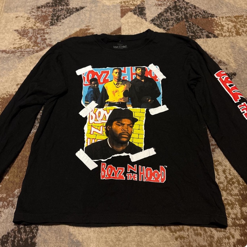 Black Boyz n the Hood Graphic Long Sleeve Shirt